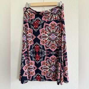 LuLaRoe Blue and Pink A-Line Skirt